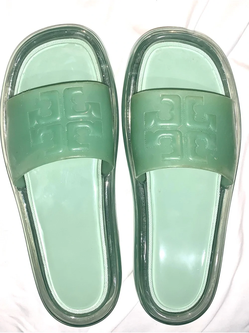 Tory Burch Bubble Jelly Sandals /Sea Wind Women’s size 8